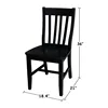Schoolhouse Wood Dining Chair in Black (Set of Two) 6