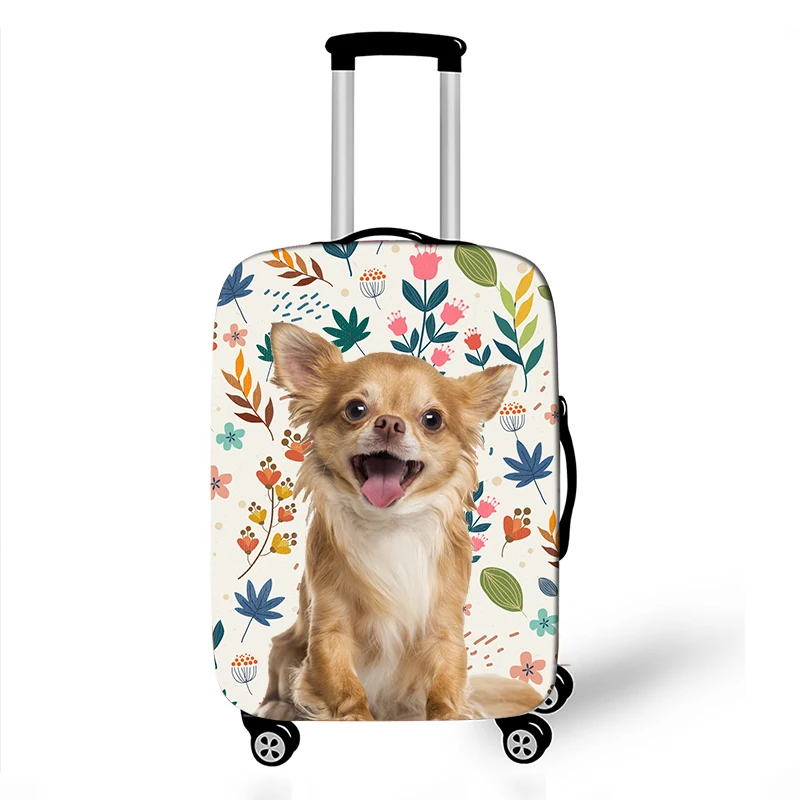 Luggage cover Cute Oil Pet Dog Paint Washable Suitcase Cover French Bulldog Travel Suitcase Protector Fits 18 ~32 Inch Zipper cover