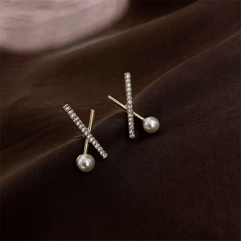 

Новые модные изысканные жемчужные циркониевые серьги для женщин темпераментные позолоченные серьги 18 карат ювелирные изделия свадебный подарок аксессуары