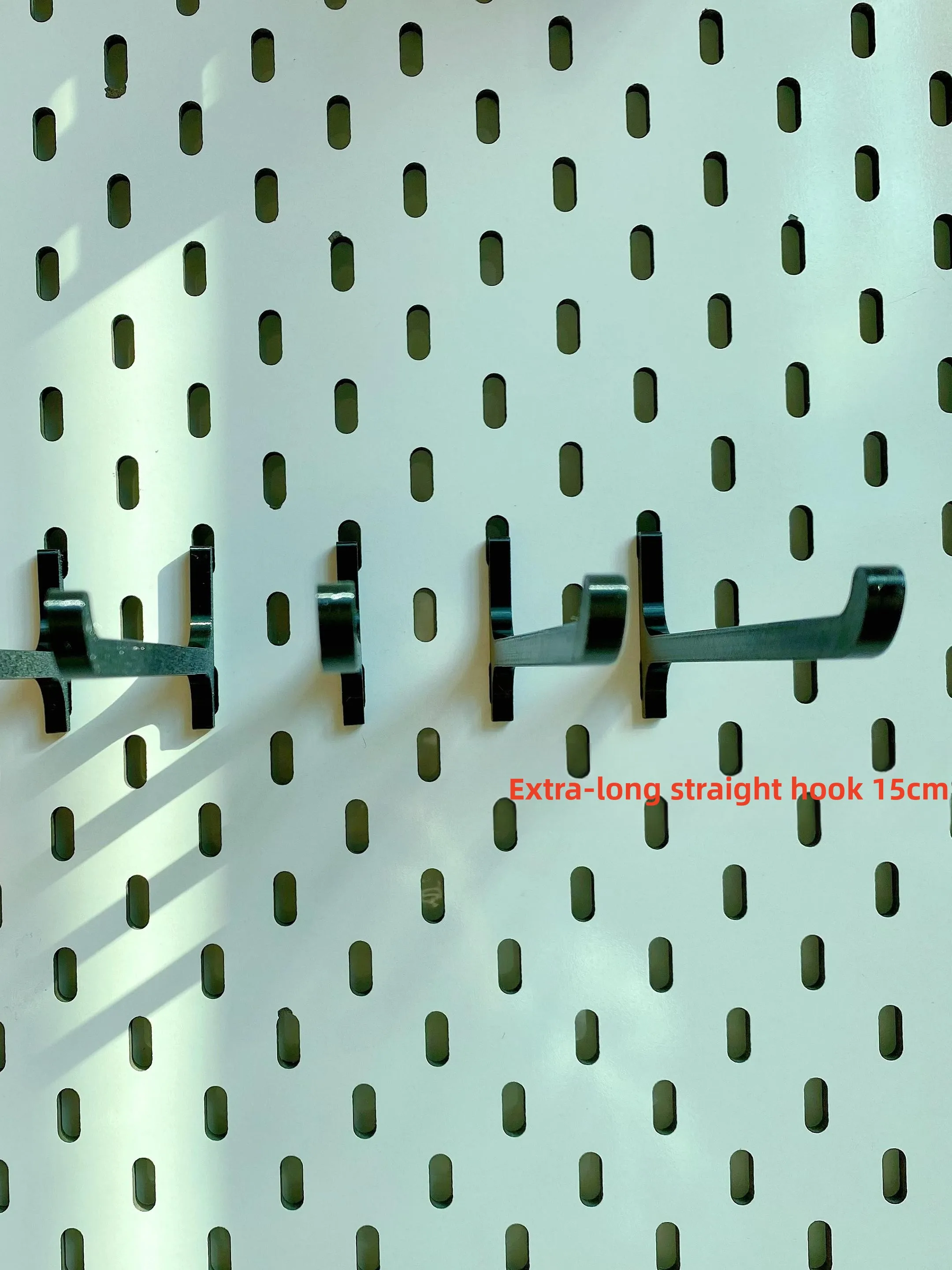 Extra Long 5cm Metal round Hole Hook for  SKADIS Hole Board Plastic Storage Organizer No Installation Required