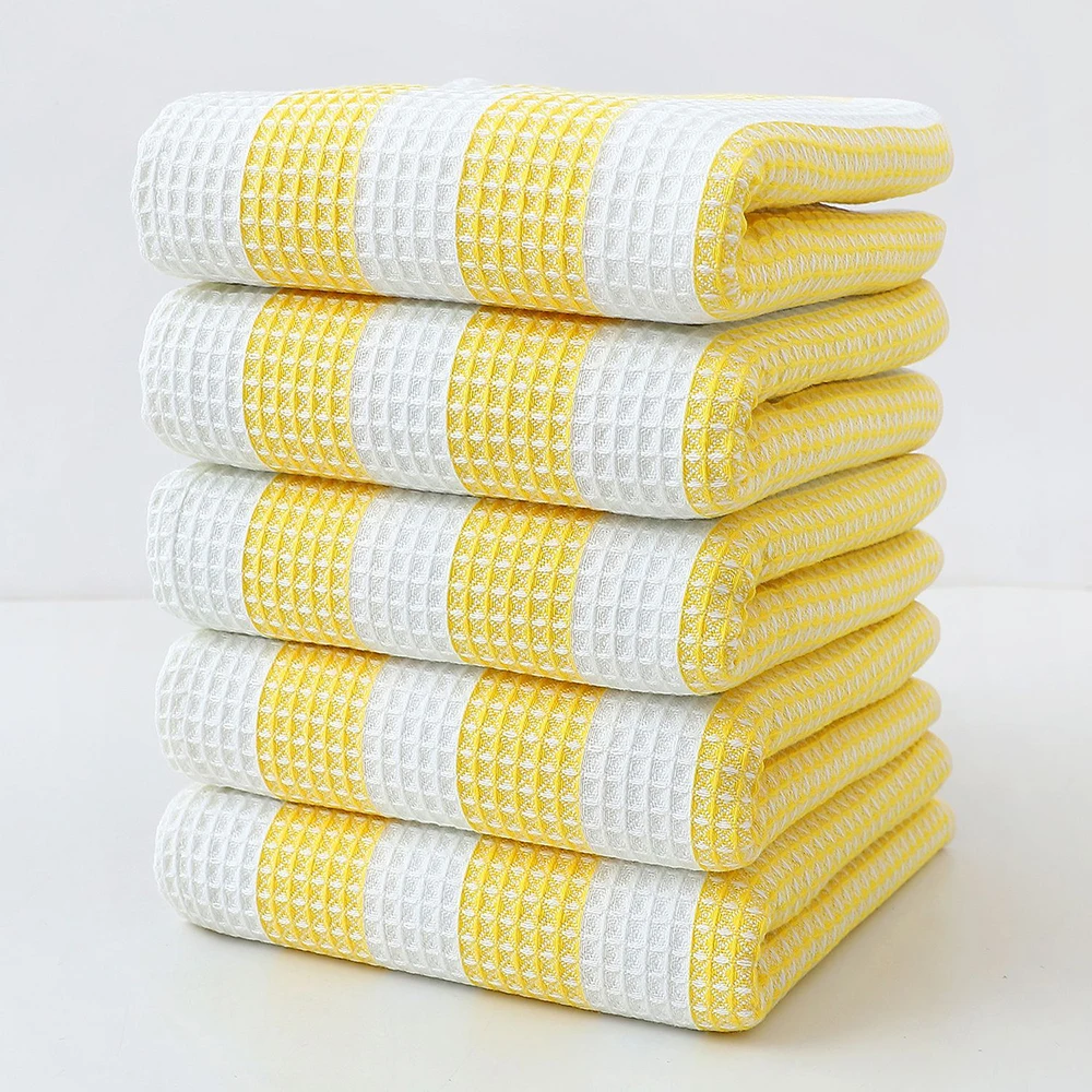 Adult Cotton Waffle Bath Towel Set Soft Absorbent Bathroom Honeycomb Hand Towel Fluffy Skin Friendly Hand Towel 34X74 70X140CM 2