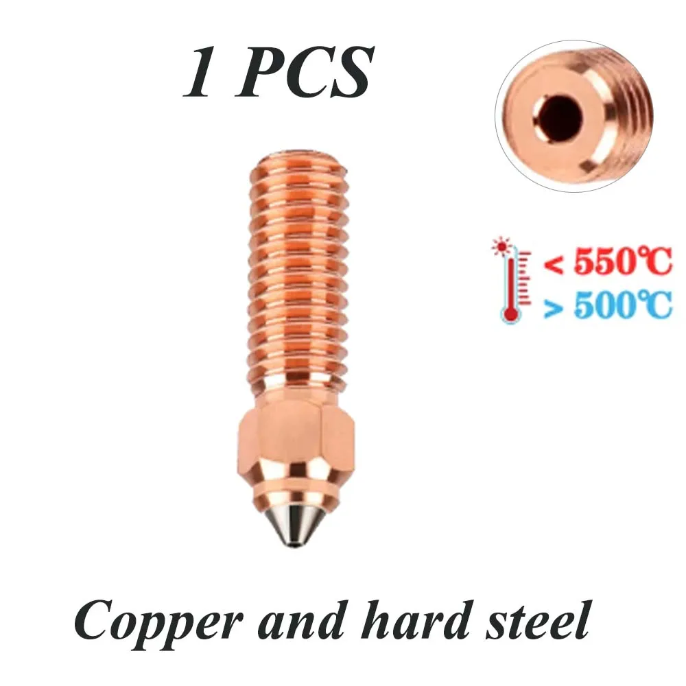 Premium Brass-Plated Copper Hard Steel 3D Printer Nozzles