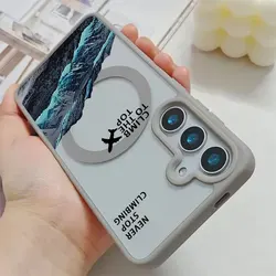 Inspirational Quotes Magnetic Wireless Charging Phone Case with Magsafe Cover - Galaxy S23 Ultra (Grey - LYH52)