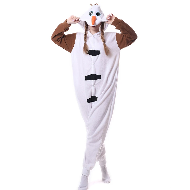 klein appel Variant Disney Frozen Olaf Pajamas Winter Lovers Kigurumi Adult Men Women Cartoon  Cosplay Costume| | - AliExpress