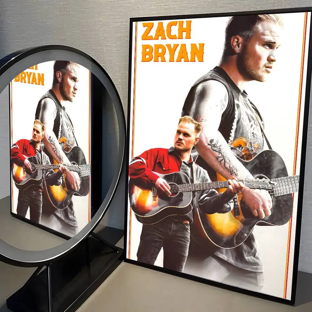 Popular Singer Z-Zach Bryan Poster High Quality Dorm Living Room Aesthetic Wall Decoration Painting Stickers Gift