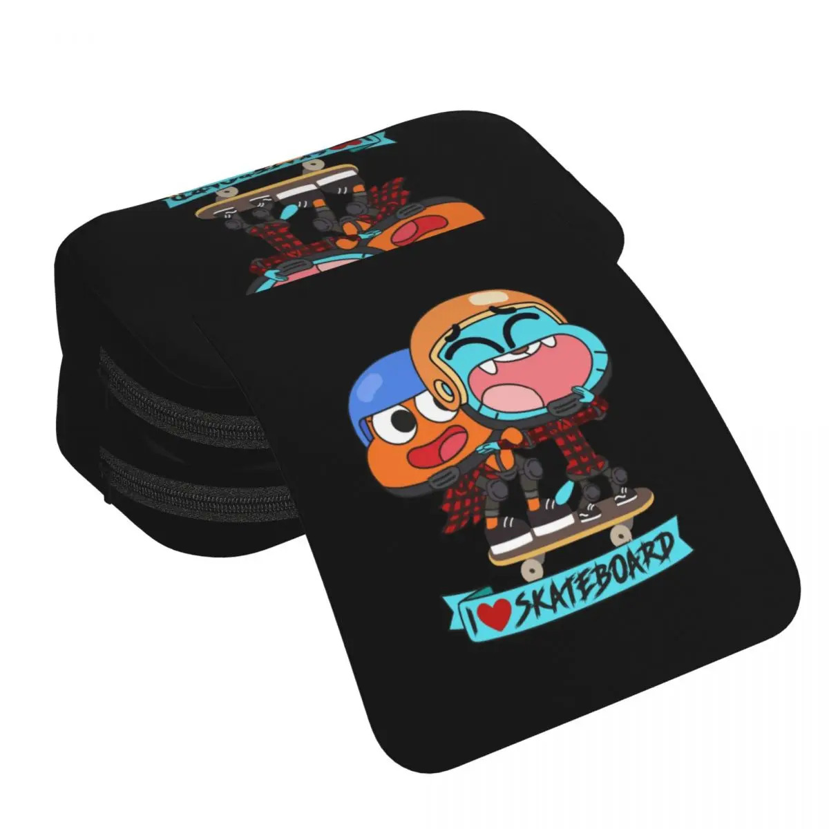 Gumball Darwin 스케이트 연필 케이스 소년 소녀 학교 펜 상자 연필 가방 문구 용품 펜 홀더 가방