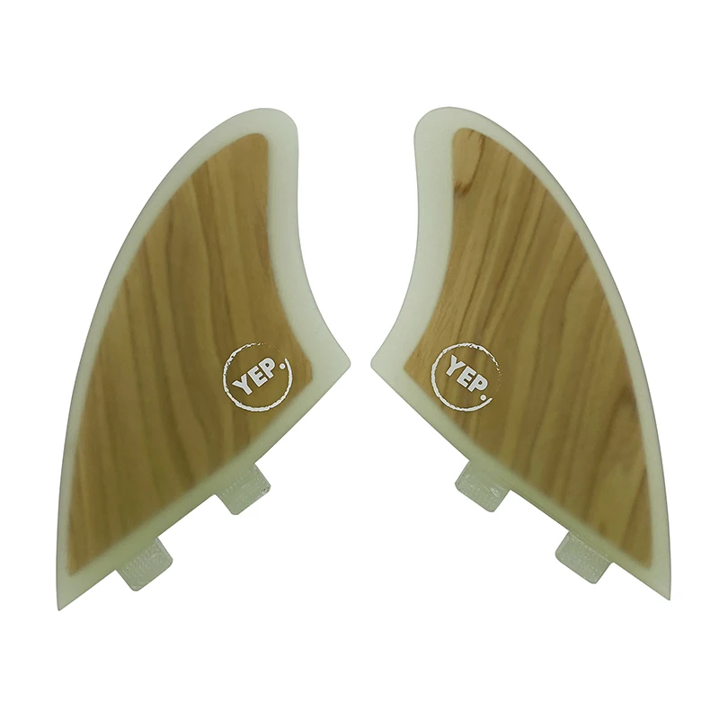 Surfing Bamboo Fins UPSURF FCS Twin tabs Fins High Performance Fiberglass K2 Surfboard Fin Keel Funboard For Water Sport