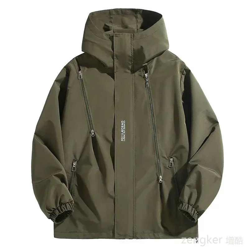Big size Outdoor Charge Coat Men Spring and Autumn Plus Size  Waterproof Windproof Jacket 190kg 12xl 11XL coats men 10XL 9XL 4