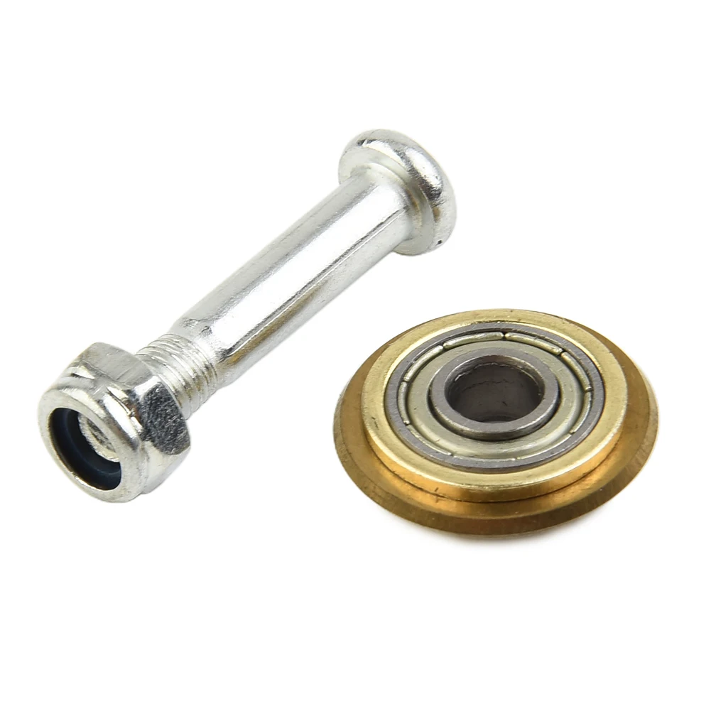 2pcs Manual Tile Cutter Cutter Wheel Cemented Carbide Blade With Hex Rod Tile Pushing Cutter Rotary Cutting Wheel Tile Cutting