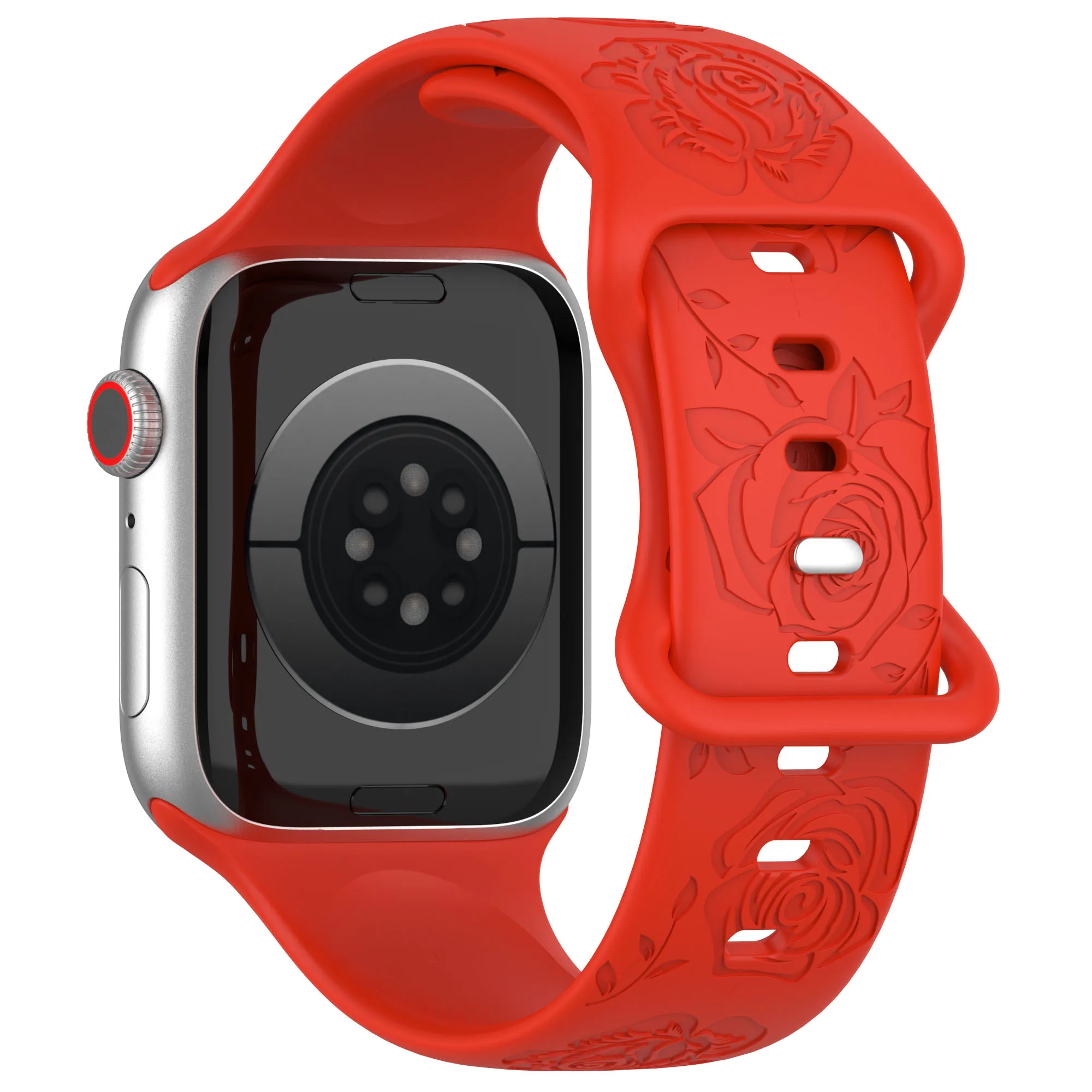 Vibrant Pattern Silicone Strap for Apple Watch - Adjustable Bracelet Band