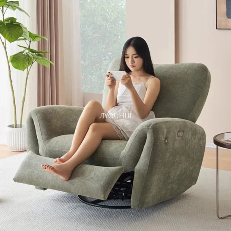 

Cute Senior Club Reclining Sofa Office Reading Gray Nail Salon Handrail Couch Luxury Single Clouds Poltrona Indoor Furniture