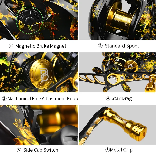 PROBEROS スピニングリール Proberos-高速釣りリール,最大8kgの金属コイル,磁気ブレーキ