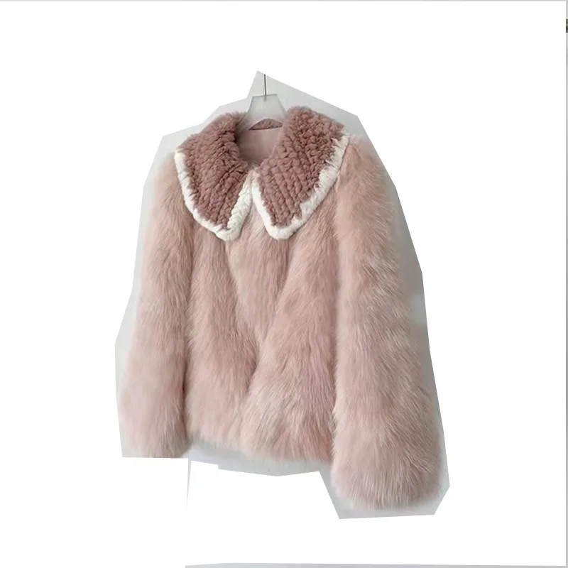 

Women's Clothing Faux Rex Rabbit Fashionable Short Faux Fur Coat Winter New 170