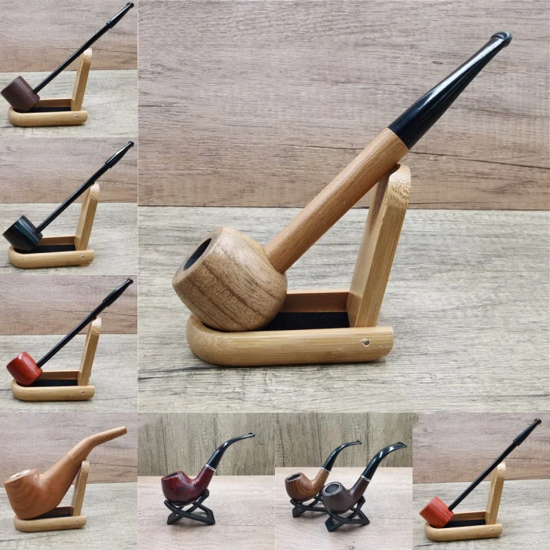 Pipa Per Tabacco Da Fumo In Legno Tubo Per Filtro Per Tabacco Dritto Retrò Pipa Per Tabacco In Legno Pipa In Legno Per Fumatori Accessori Per Erbacce