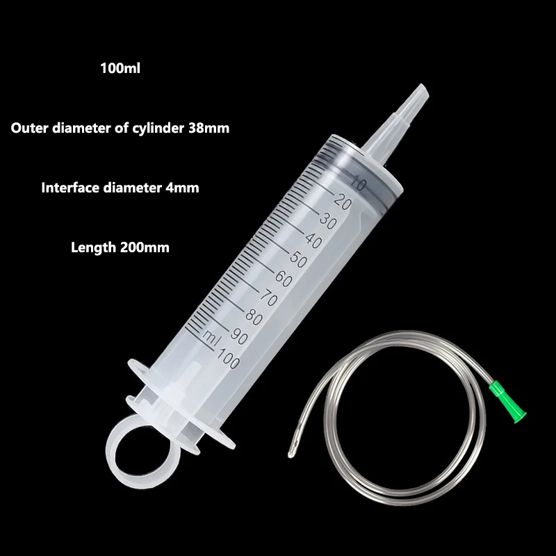 Plastics Large Capacity Syringes Reusable Needle Barrel Oil Pump with Scale Oil Suction Vacuum Syringe Pistol Pump Extractor 1PC oil syringe pump