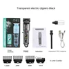 Professional Hair Cutting Machine Rechargeable  Clipper Transparent Electric Hair Trimmers For Men Cordless Hair Cut Machine 3