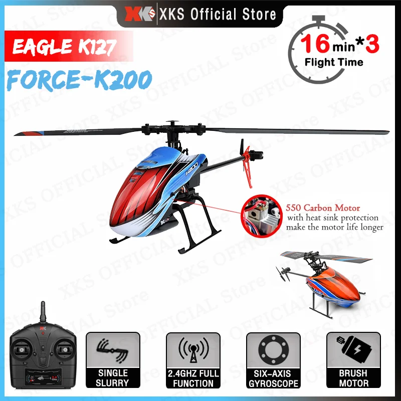 Wltoys Xks Rc Elicotteri K127 2.4G 4Ch 6-Aixs Giroscopio A Lama Singola Propellor Gyro Mini Rc Helicotper Rc Giocattolo Regalo Per Bambino V911