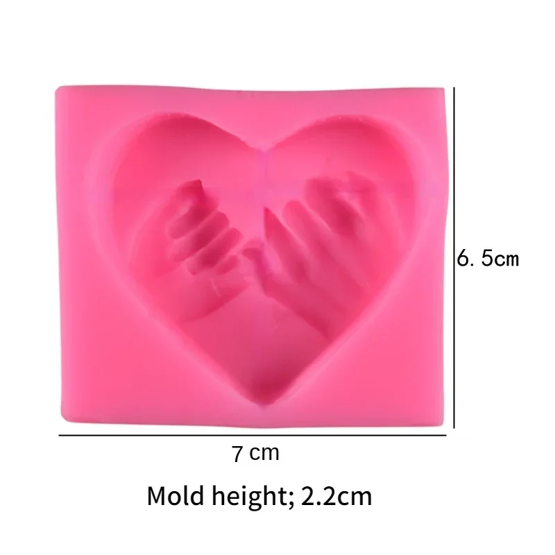 3D Heart-shaped Silicone Molds For DIY Candle Soap Chocolate