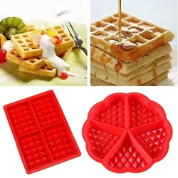 DIY Silicone Waffle Mold Portable Home Kitchen Non-Stick Cake Mold Makers Cook Waffle Bakeware Kitchen Accessories