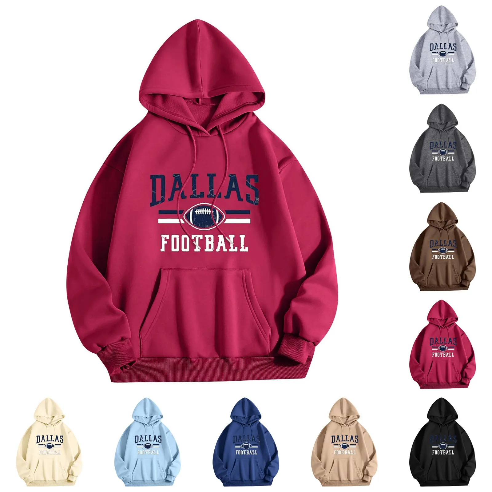 

Women Fashion Letter Print Hoodie Long Sleeve Hooded Sweatshirt Top Pullover Slogan Graphic Drop Women's Lightweight Hoodie