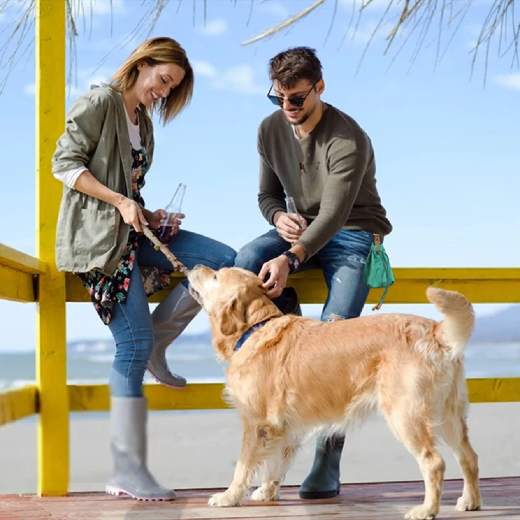 Pet Portable Dog Treat Bag Holder Walking Carries Outdoor Training Treats Snack Bag Puppy Hands Free Drawstring Pouch