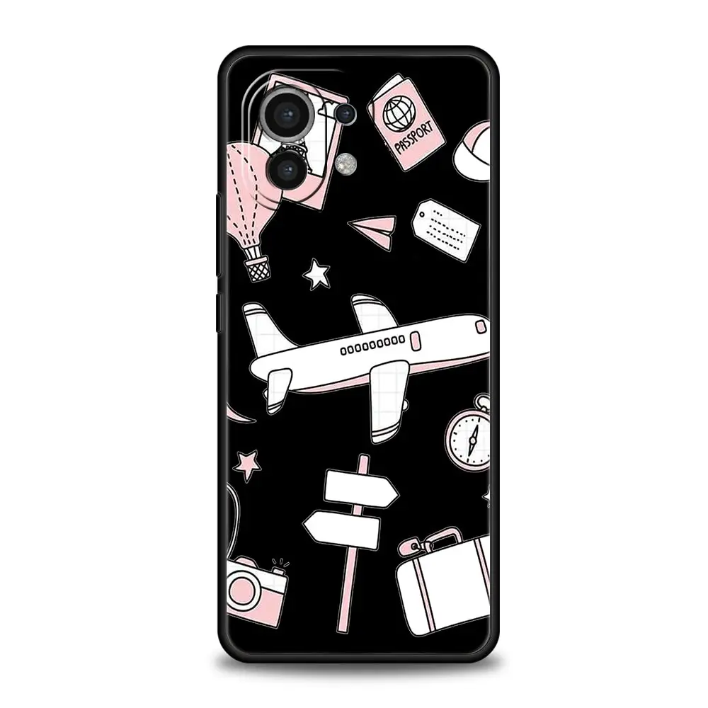 Airplane World Map Travel Protective Case