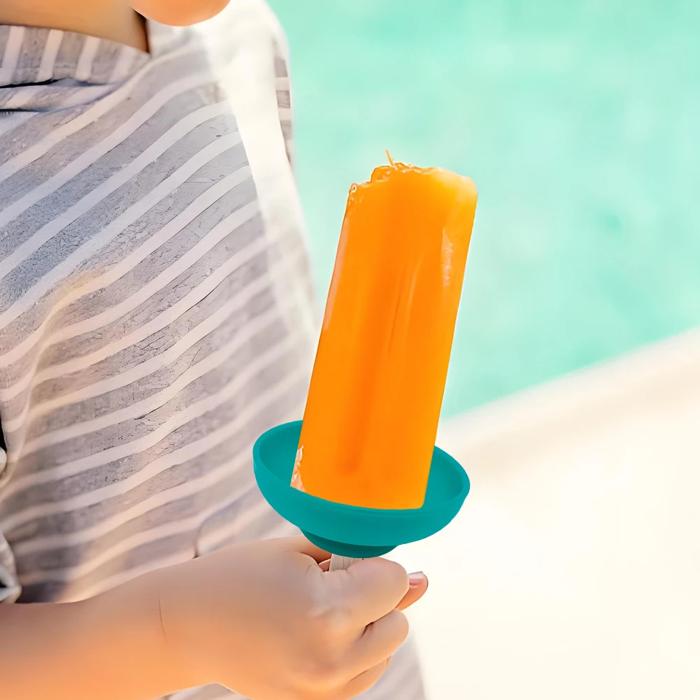 Drip-Proof Popsicle Rack Silicone Drip Free Popsicle Holder Reusable Anti-Drip Ice Cream Bracket Portable Kids Sorbet Protector