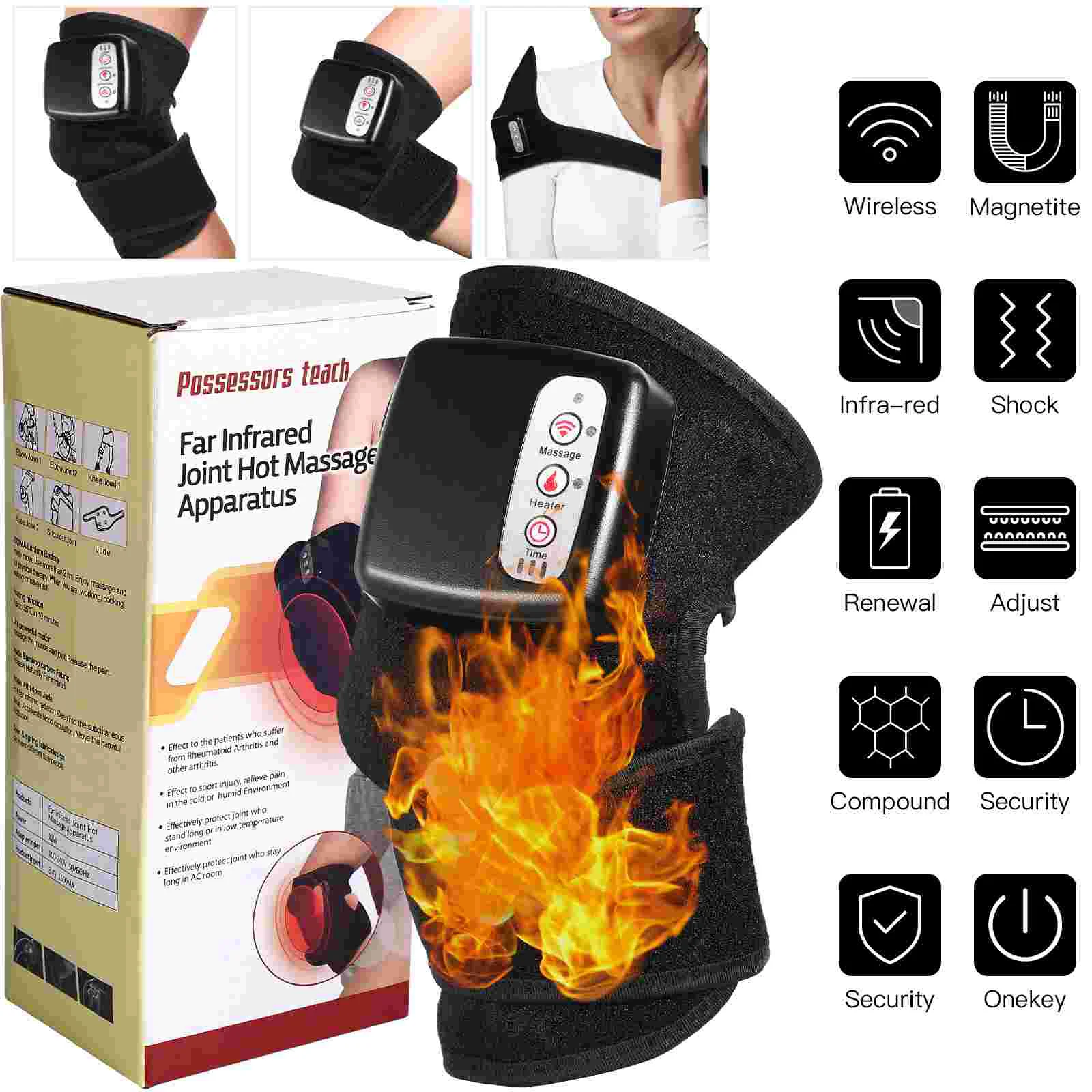 

Knee Heating Pad Massager Elbow Vibration Modes Knee Wrap Electric Knee Protection Joint Heating Elbow Massager Hot Compress