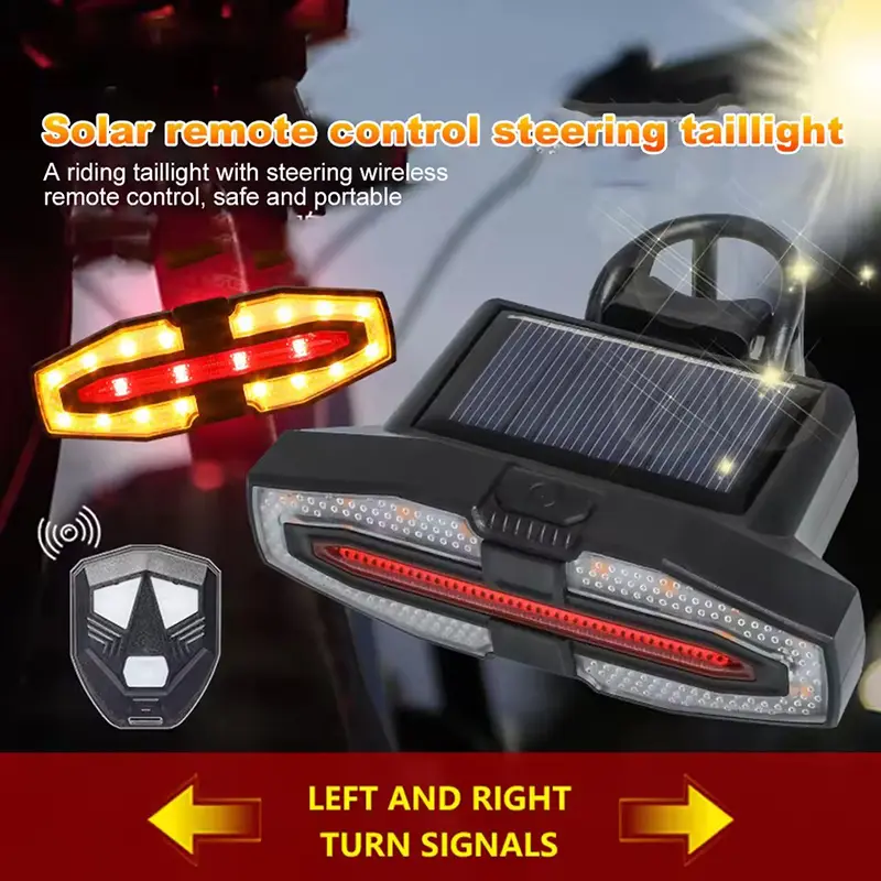 Turn Signal Bike Tail Lights Wireless Remote Control Bicycle Taillight Direction Indicator Rechargeable Road Cycling Rear Lamp - Image 2
