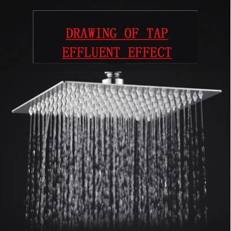 Pommeau De Douche à Effet Pluie, 360 °, Carré, En Acier Inoxydable, économe En Eau, Encastrable, Pour Salle De Bain, Argenté