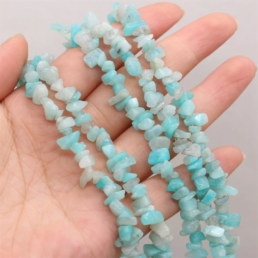 19 Kinds Natural Semi-precious Stone Unshaped Stone Aquamarine 3x5-4x6mm For DIY Necklace Earrings Accessories Gift Length 40cm