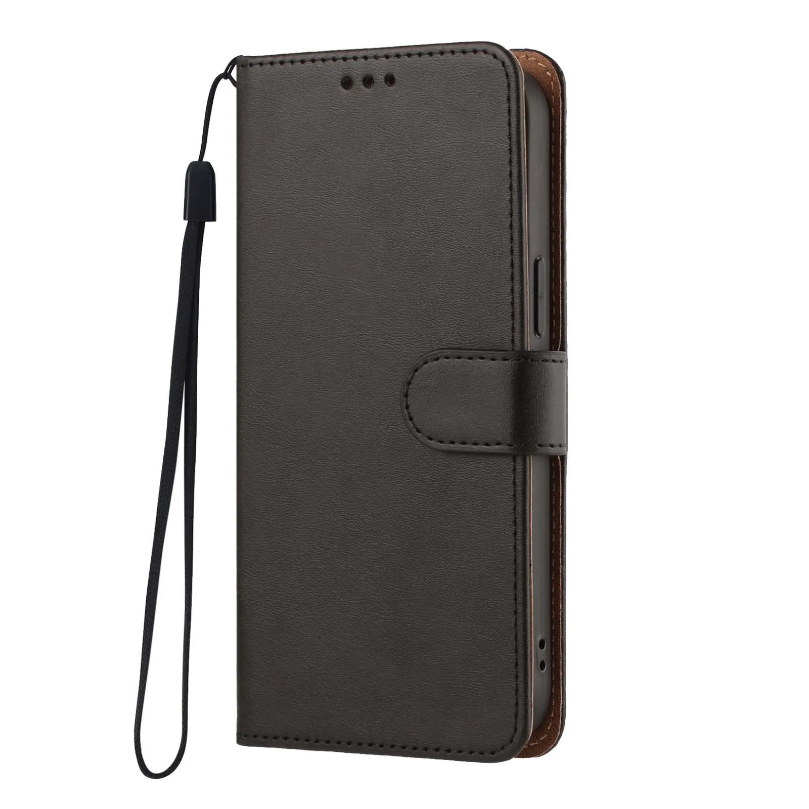 Leather Wallet Case with Flip Card Slots and Kickstand Back Cover