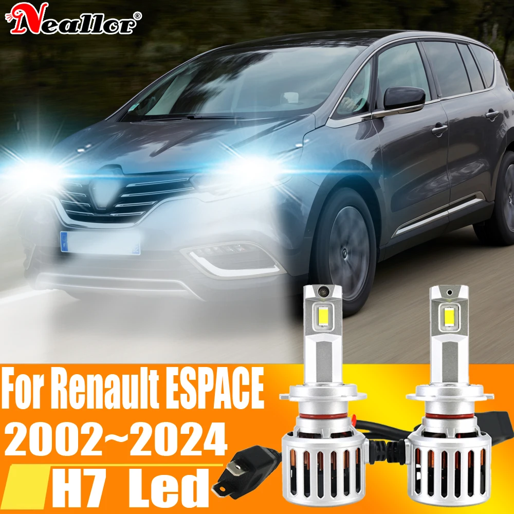 

2 шт., Автомобильные светодиодные лампы H7 12 В 55 Вт для Renault ESPACE 6000 ~ 2002