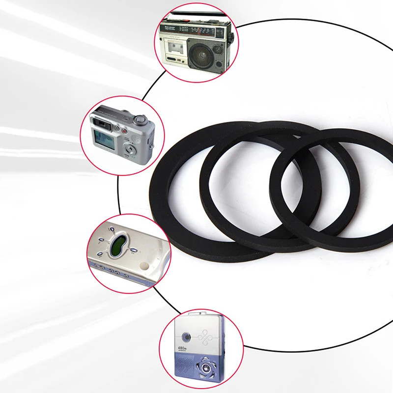Mixed Idle Tire Wheel Belt Loop Ldler Rubber Ring 20Pcs For Cassette Deck Recorder Tape Stereo Audio Player cassette deck recorder accessories