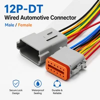 12 Pin DT04-12P DT06-12S Waterproof Connector with 15cm Cable Heavy Duty Electrical Plug Socket for Car, Truck,Motorcycle & Boat 1