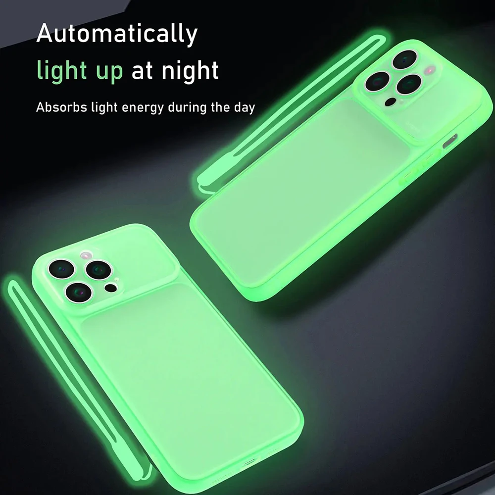 Luxury Night Green Transparent Luminous Phone Case - Clear Back Cover