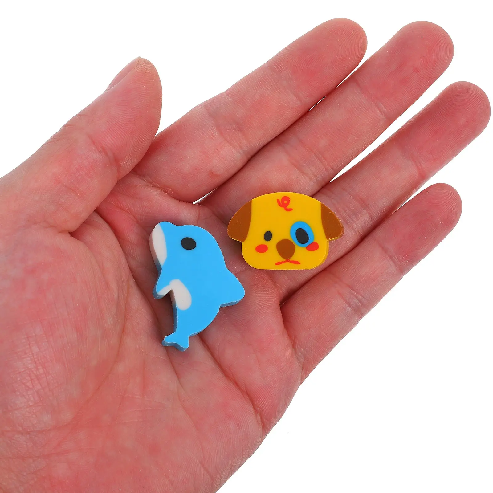 100Pcs 미니 동물 지우개 어린이를위한 작은 귀여운 지우개 교실 학교 용품 대량 휴일 파티 호의 선물 재미있는 창조적 인 것들
