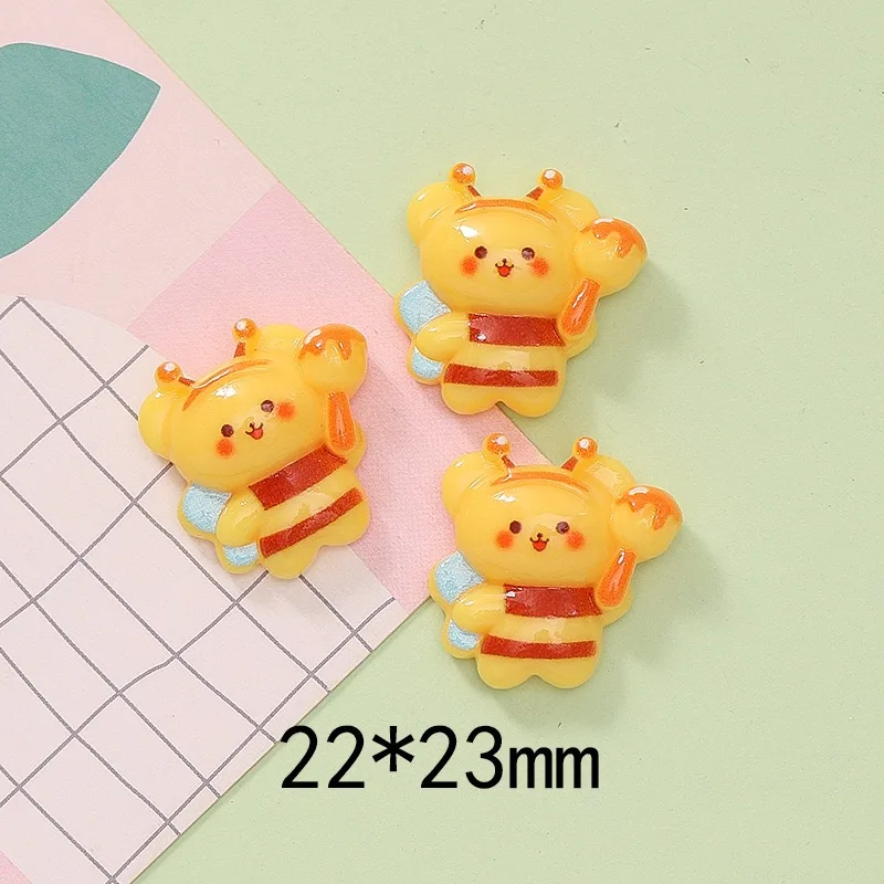 10Pcs New Cute Resin Cartoon Bees, Honey Series Flat Back Parts Embellishments For Hair Bows Accessories Free Shipping