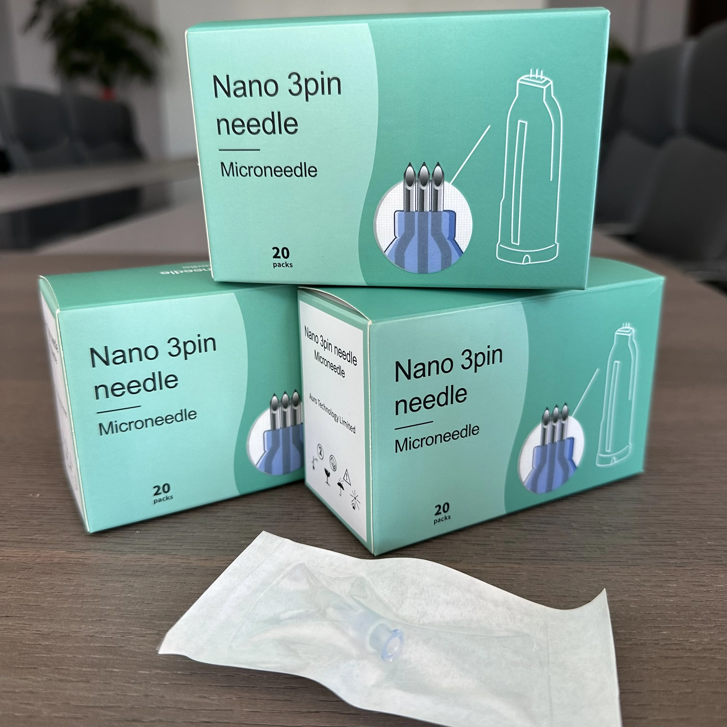 Crystal Nanosoft Microneedle 3Pins 34G 0.6/1.0/1.2/1.5 Three Needle Sterile Anti Eyes Neck Lines Care Tool facial needles