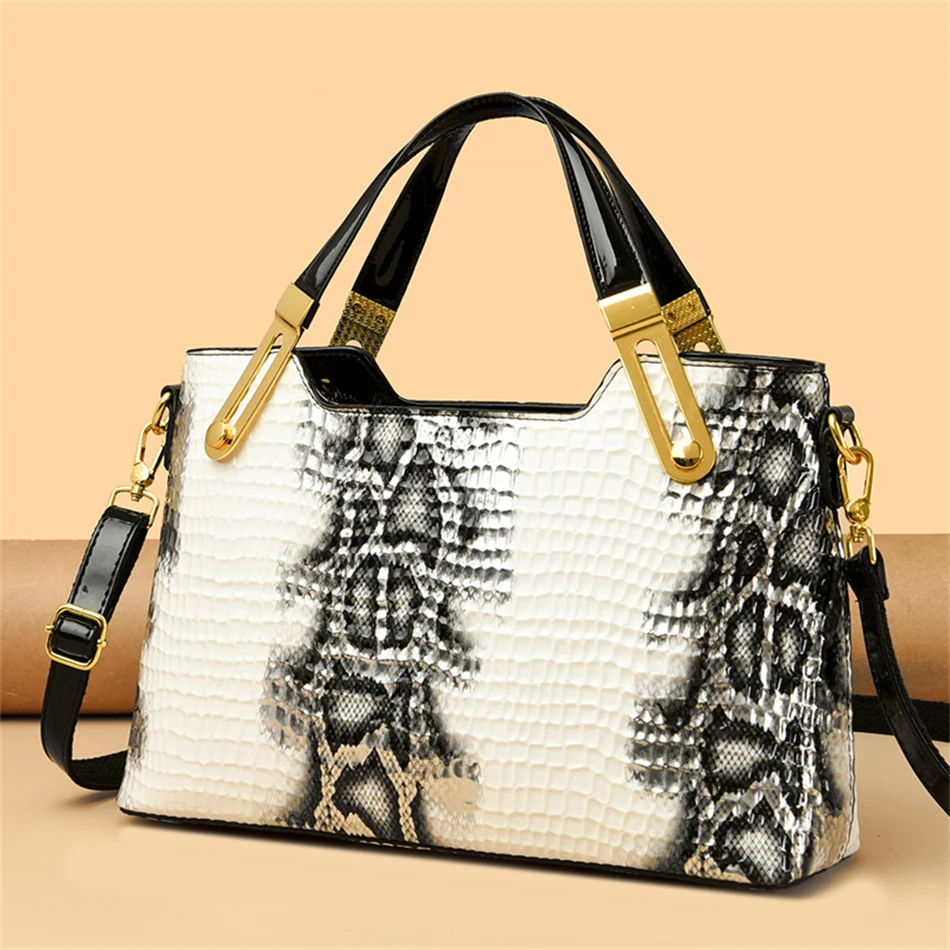 Fashion Trend Noble Women Handbag Python Pattern Luxury Ladies Party Handbag and Purse Elegant Wedding Party Casual Tote 2023