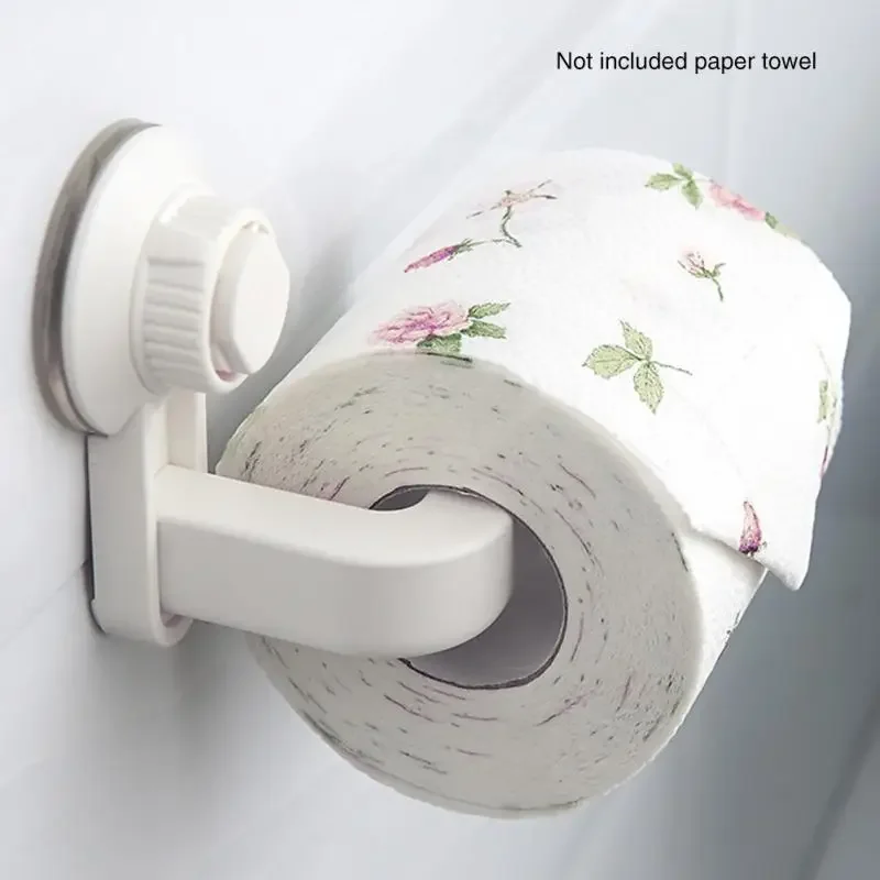 Suction Cup Rack Kitchen Bathroom Storage Waterproof Moisture Proof Towel Accessories Shelf Toilet Paper Holder Wall Mounted
