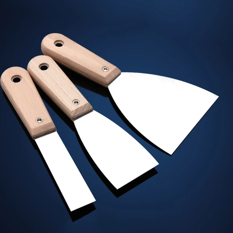 1PCS Wood/Plastic Handle Scraper Paint Knife Decoration Wall Scraper Paint Tool 1-6 Inch Stainless Steel Putty Knife