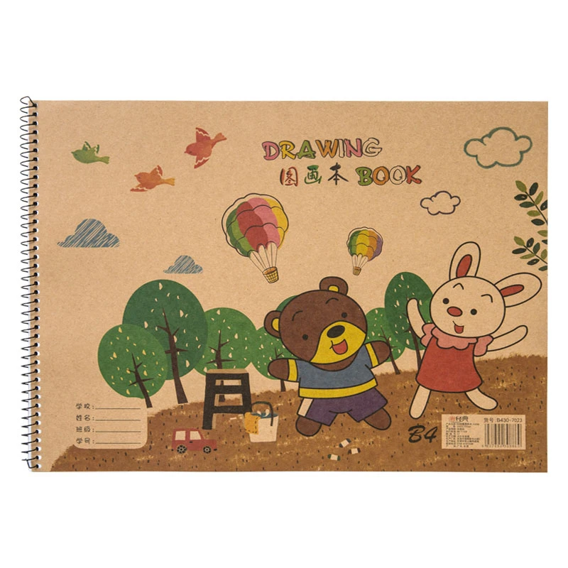 Children Sketchbook Watercolor Gouache Crayon Color Lead Sketch Paper Papel Acuarela Portable Painting Papier School Supplies