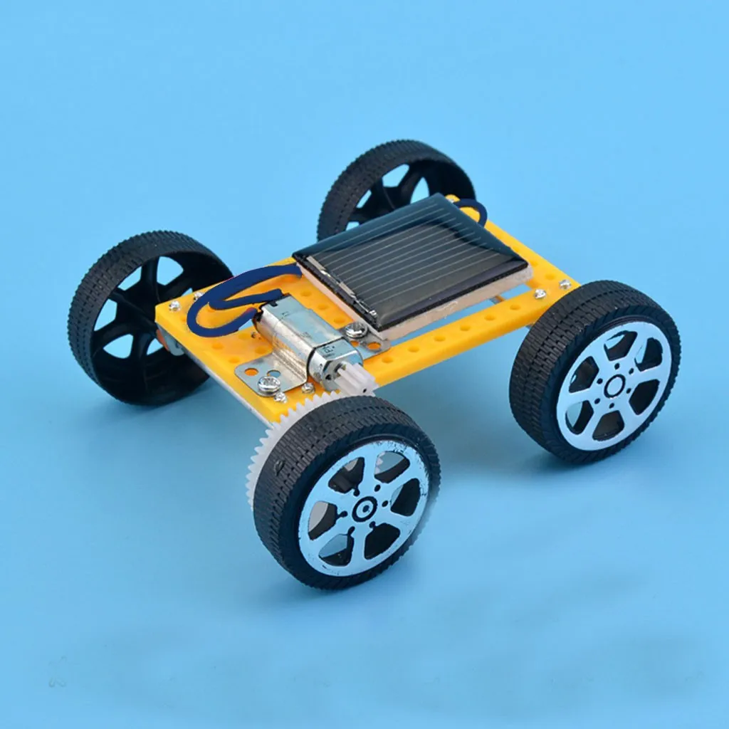 1 Set Mini Solar Powered Toy Diy Car Kit Children Educational Gadget Hobby Funny Kids Toys For Boys Girls Robot Kit Robot Car