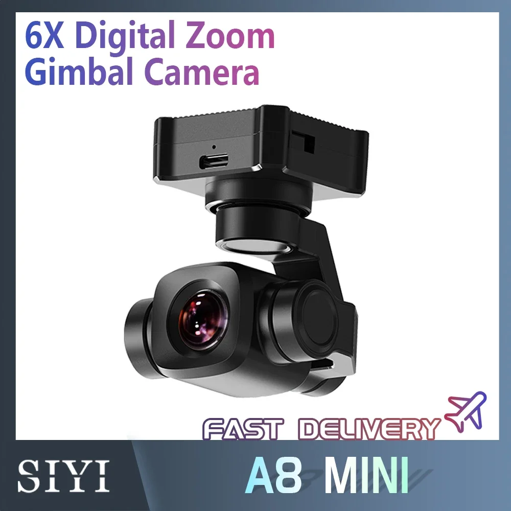

SIYI A8 Mini 4K 8MP Ultra HD 6X Digital Zoom Gimbal Camera with 1/1.7" Sony Sensor 95g Lightweight Special Use for UAV Pictures