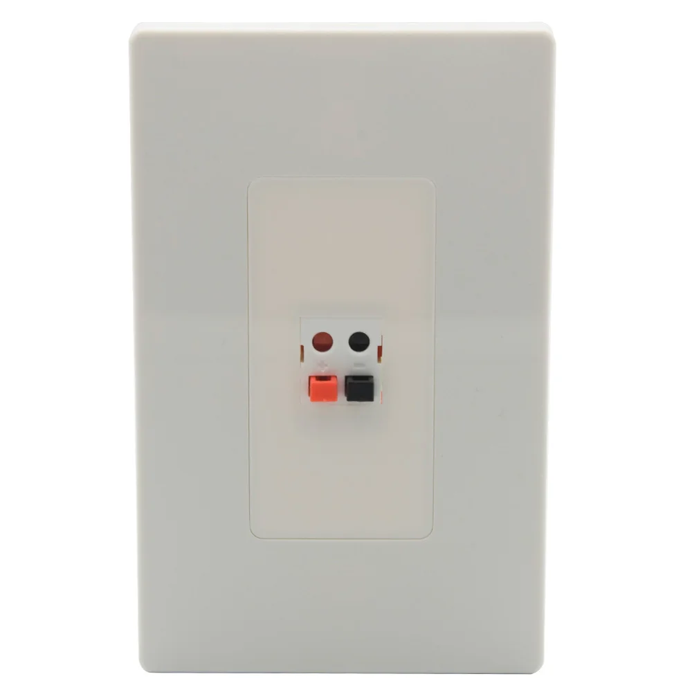 Speaker Wall Plate 1 Gang No Screw Spring Clip Style 1.0
