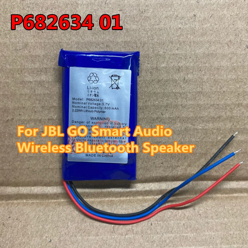 Nuovo Originale P682634 01 600Mah 3 Fili Batteria Per Jbl Go Blk Ff Smart Audio Wireless Bluetooth Speaker Batterie Akku