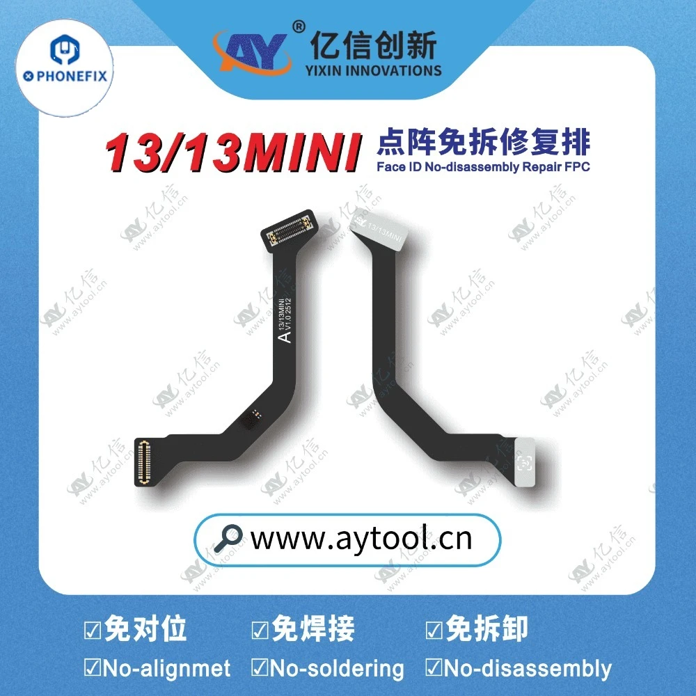 AY A108 13-16PM IR 카메라/래티스 노-디메모리얼 활성화 모듈 13 14 15 도트 매트릭스 Face ID 노-솔더링 수리 FPC 플렉스 케이블