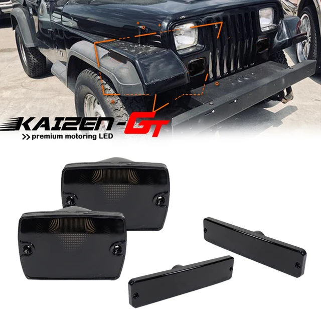 1 paar Rechteckigen Sealed Beam LED Scheinwerfer mit Hoher Abblendlicht  Blinker für Jeep Wrangler YJ Cherokee XJ - AliExpress