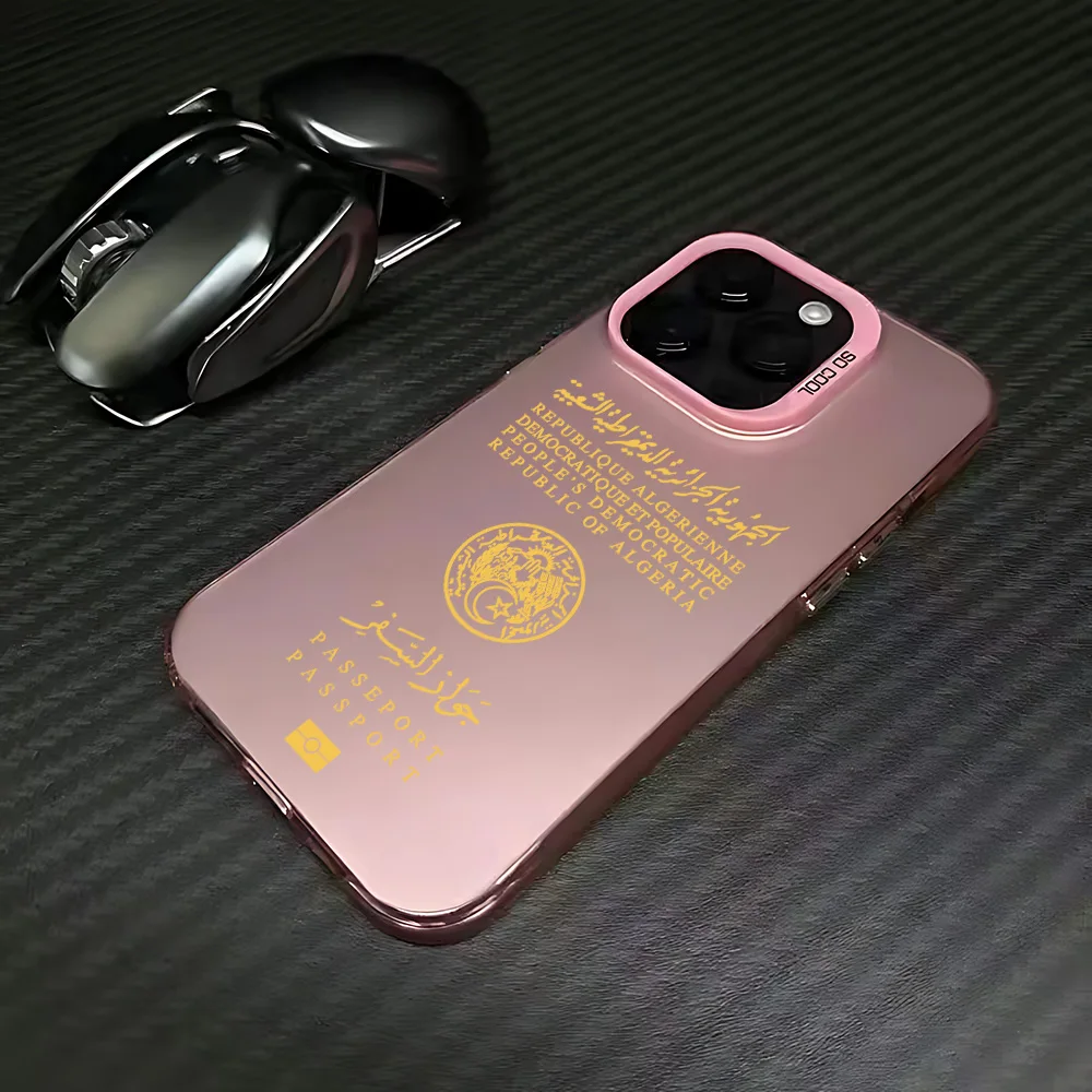 Algeria Passport-Themed Anti-Fall Matte Phone Case